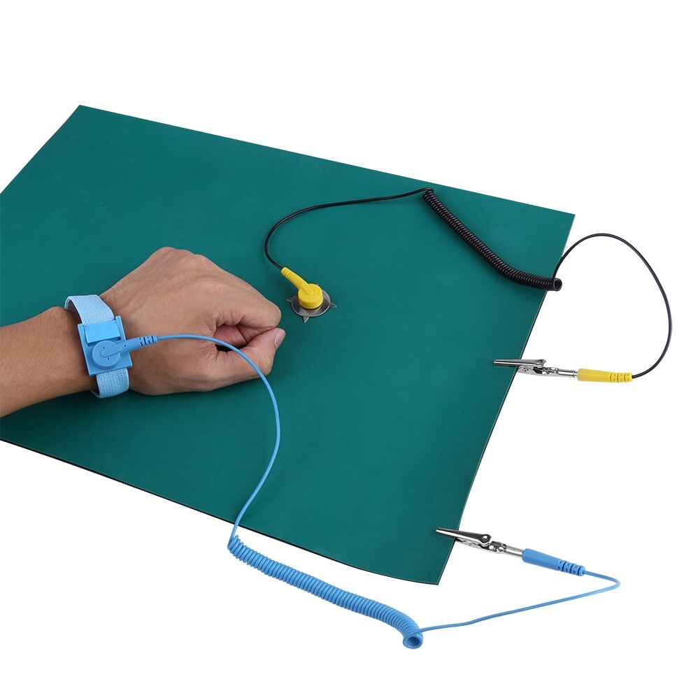 Electrostatic Discharge Anti Static Wrist Strap Ground Wire Mat Set MT8