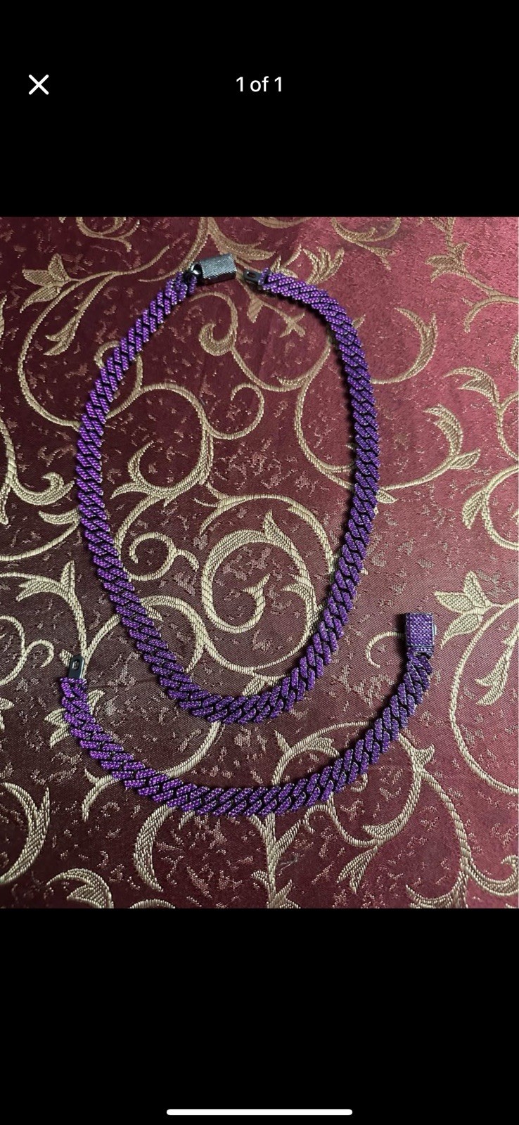 Purple Braided Horse Lead Rope and Halter Set