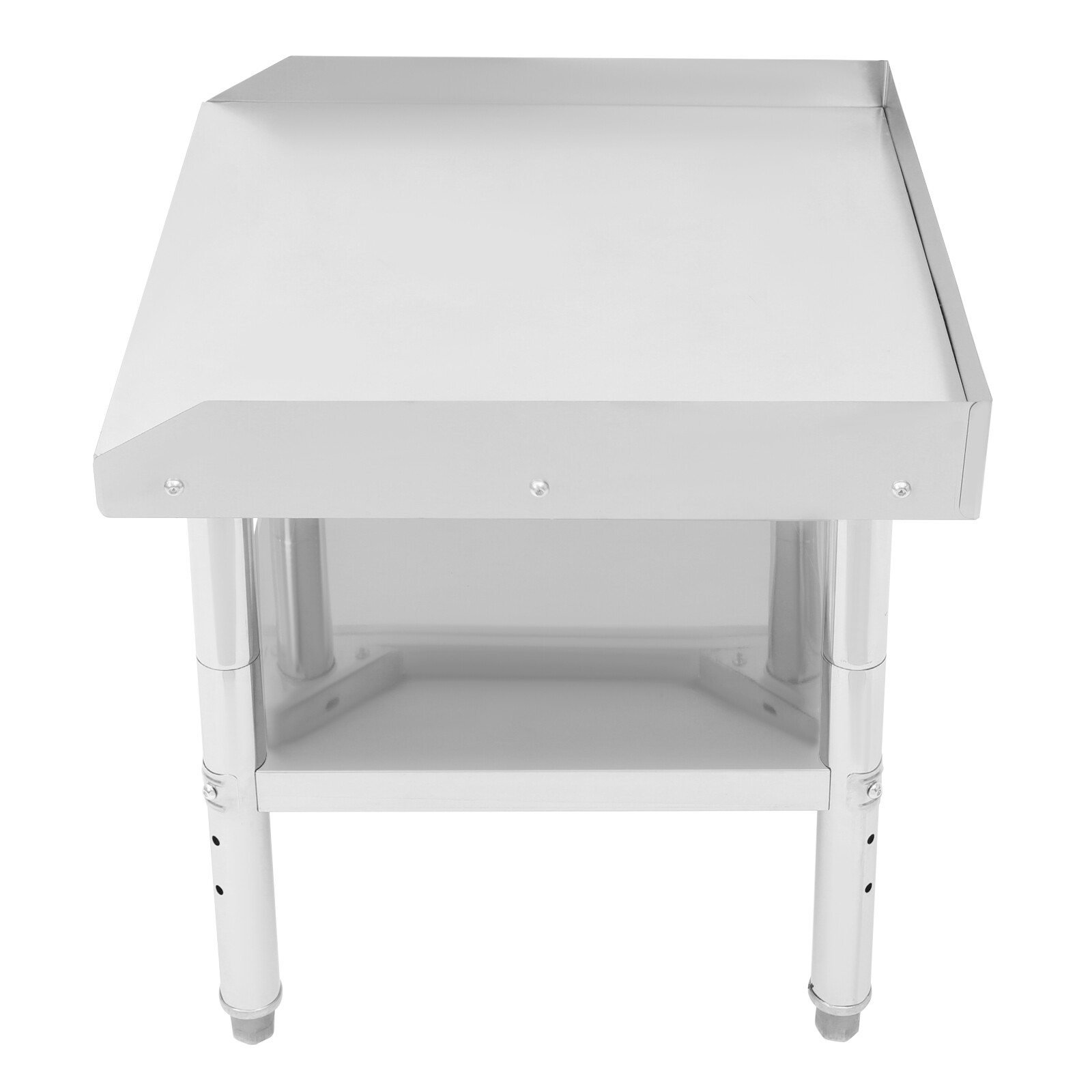 2 Tier Metal Work Table Adjustable Work Bench Kitchen Garage Laundry Prep Table