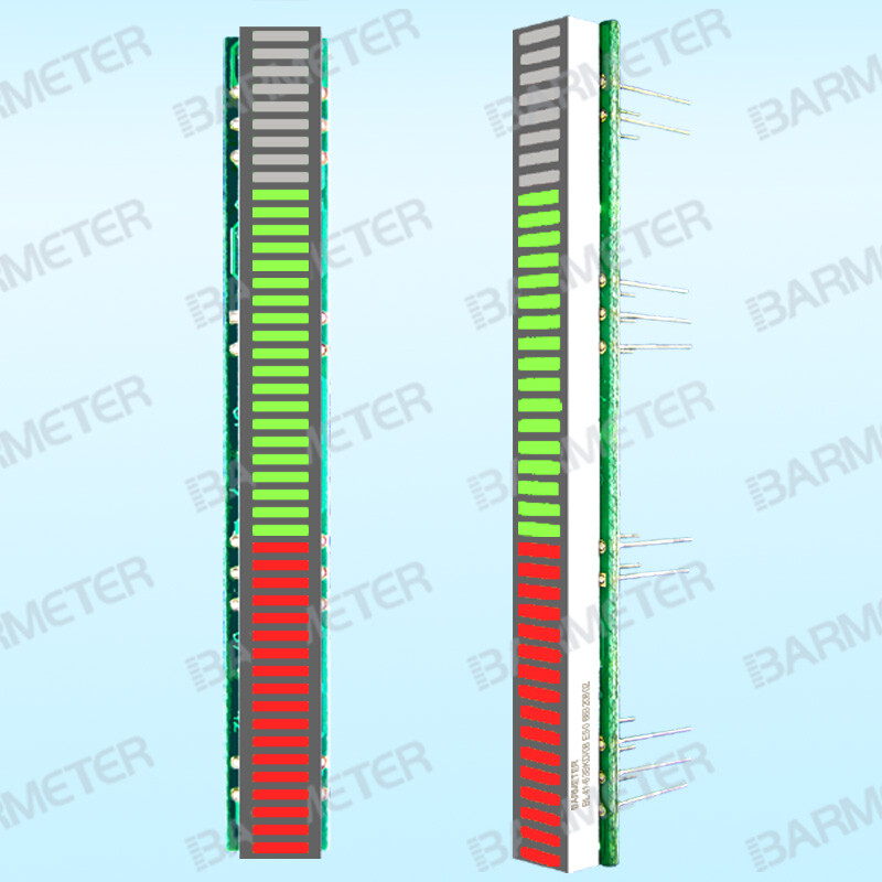 LED Bargraph Indicator 41seg 63mm Length  Red&Green (tri-color)  BL41-6305MD04