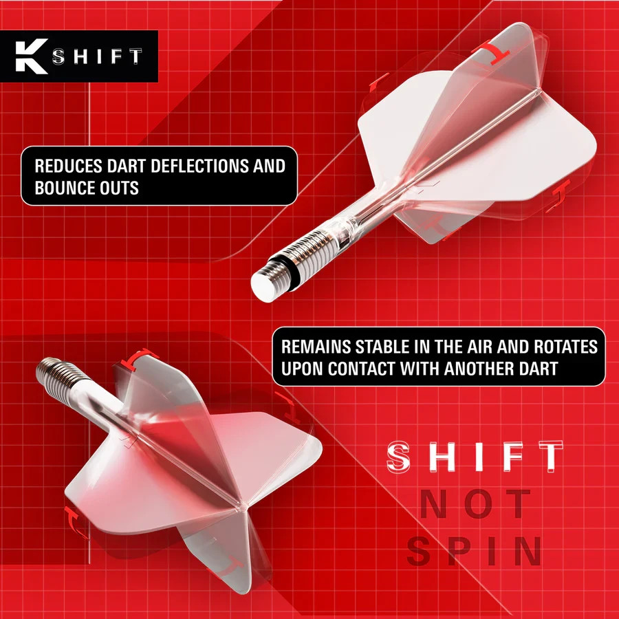 NO2 STANDARD WHITE INTERMEDIATE TARGET K-SHIFT 1 PIECE SHAFT AND FLIGHT