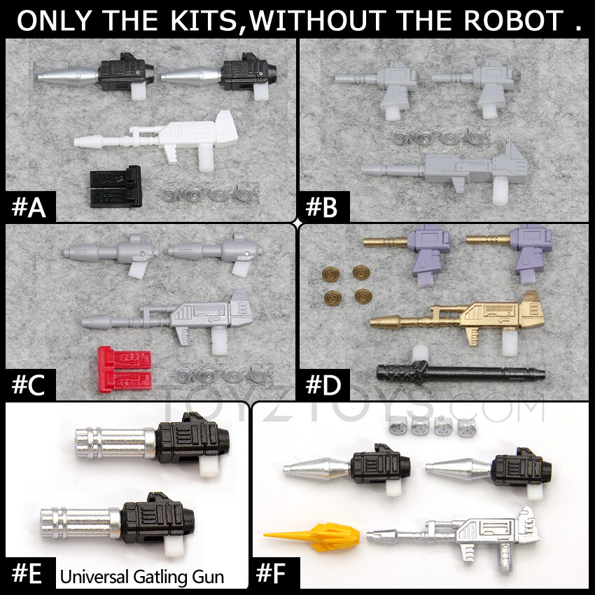 Weapons Wheels Upgrade Kit for Earthrise Prowl Smokescreen Bluestreak Rollbar
