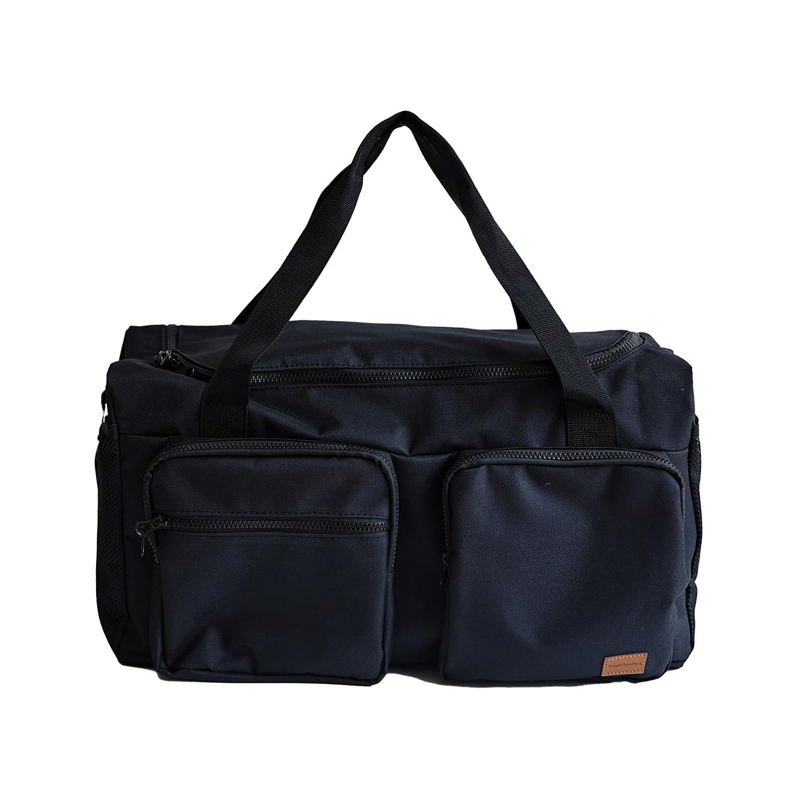 Travel Duffel Bags Large Capacity Gym Adjustable Strip Airplanes Sports Black