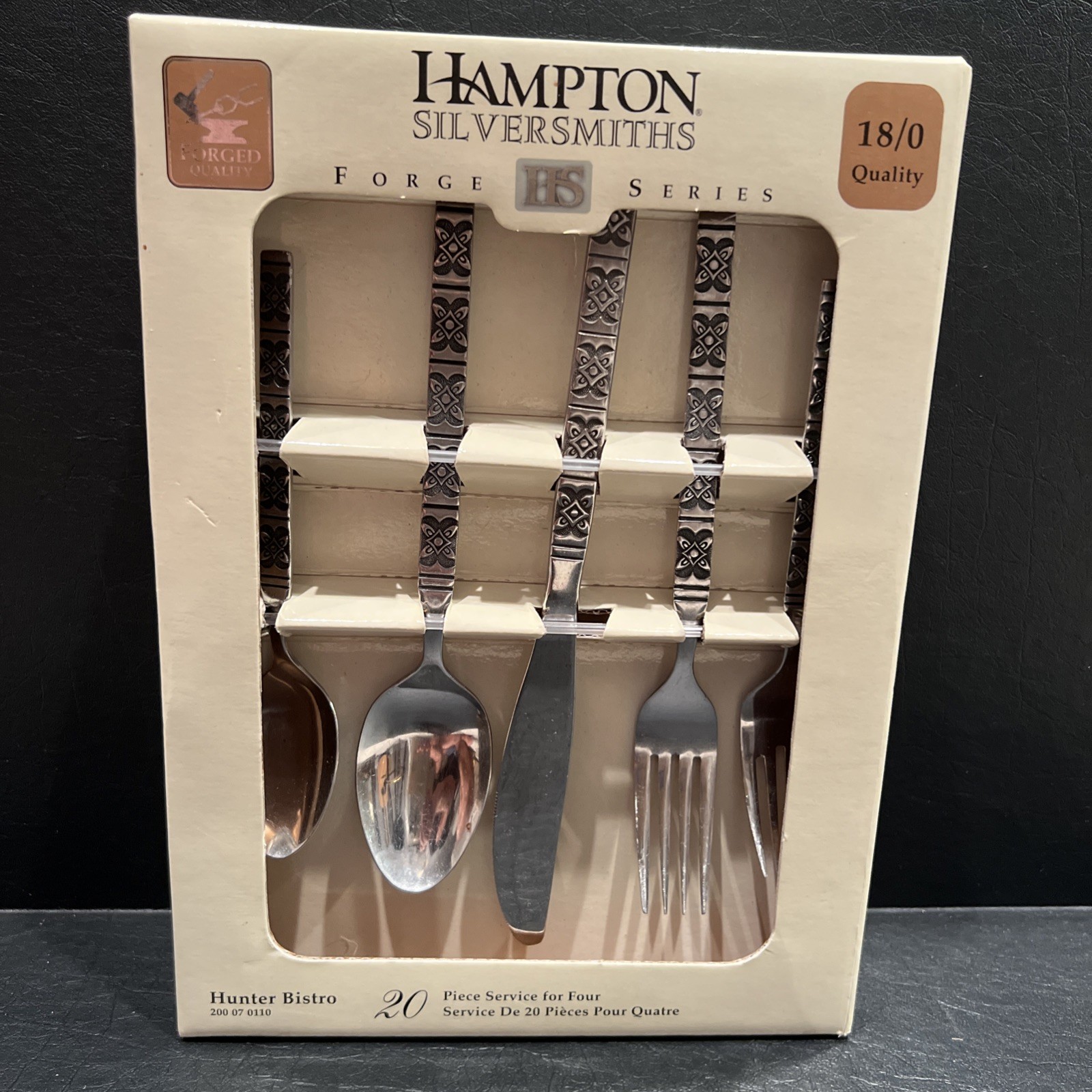HAMPTON SILVERSMITHS Stainless Flatware 20 Piece Service for 4