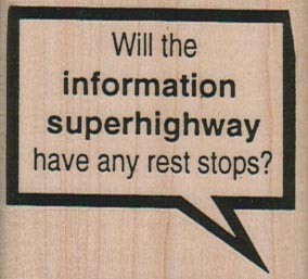 Will The Information 2 x 1 3/4" Mounted Rubber Stamp, Words and Phrases