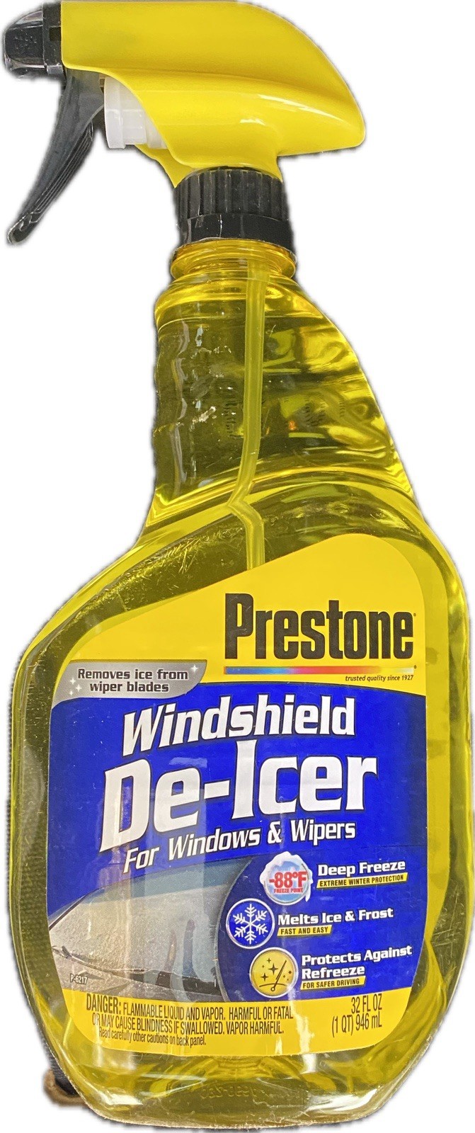 Prestone Ice Fighter Bottle Spray 32oz Windshield/ Window & Wipers Spray De Ice