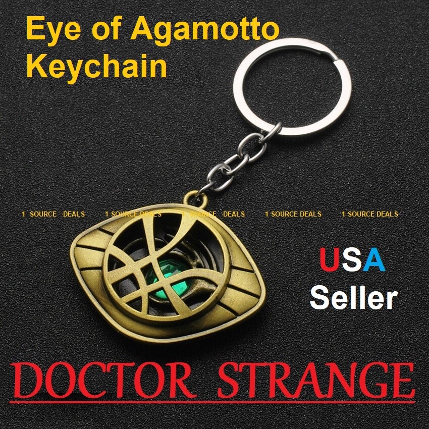Marvel Avengers Doctor Strange Eye of Agamotto Keychain Metal Keyring Cosplay