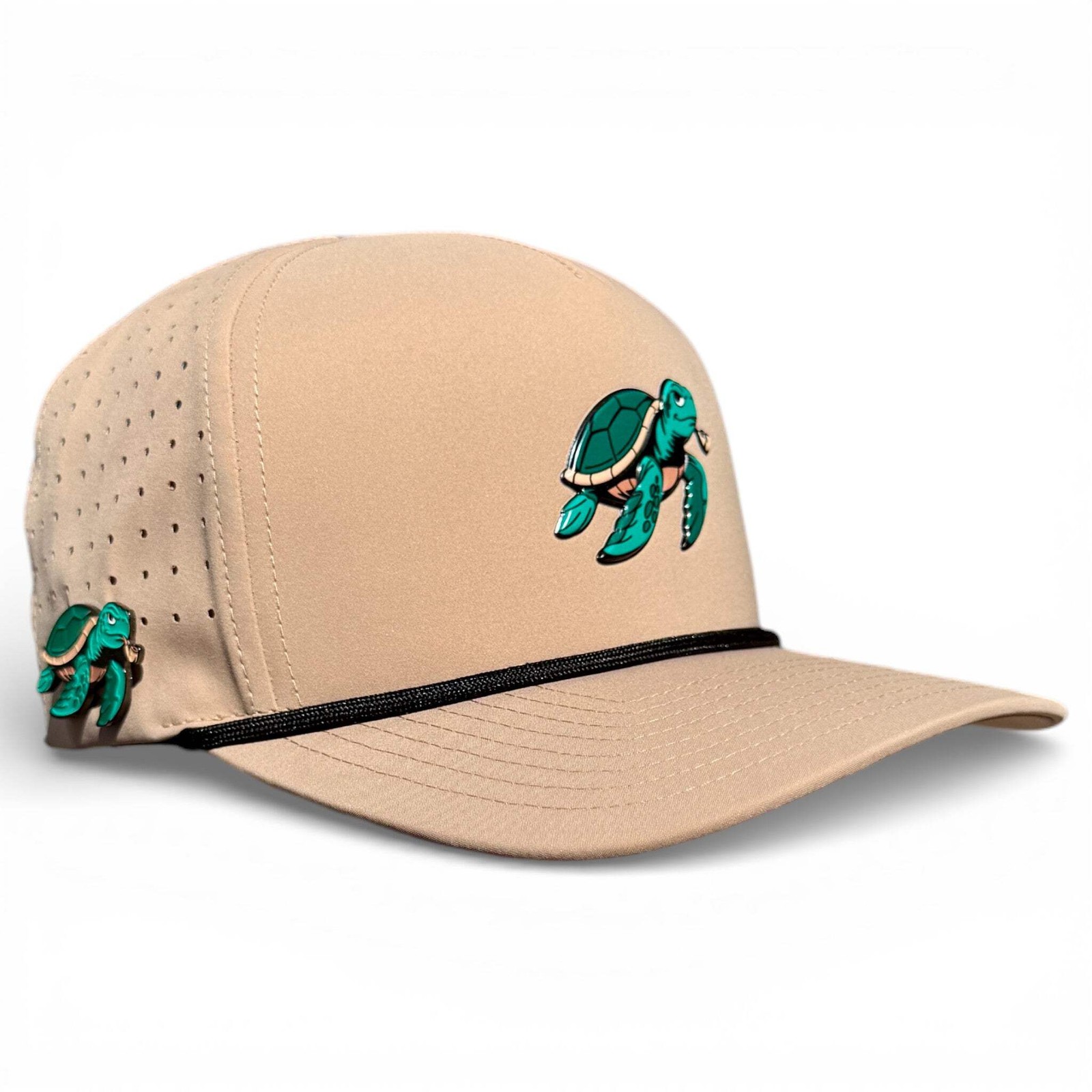 Salty Turtle Golf Hat | Snapback Cap | Built-in Magnetic Ball Marker Holder + Ma
