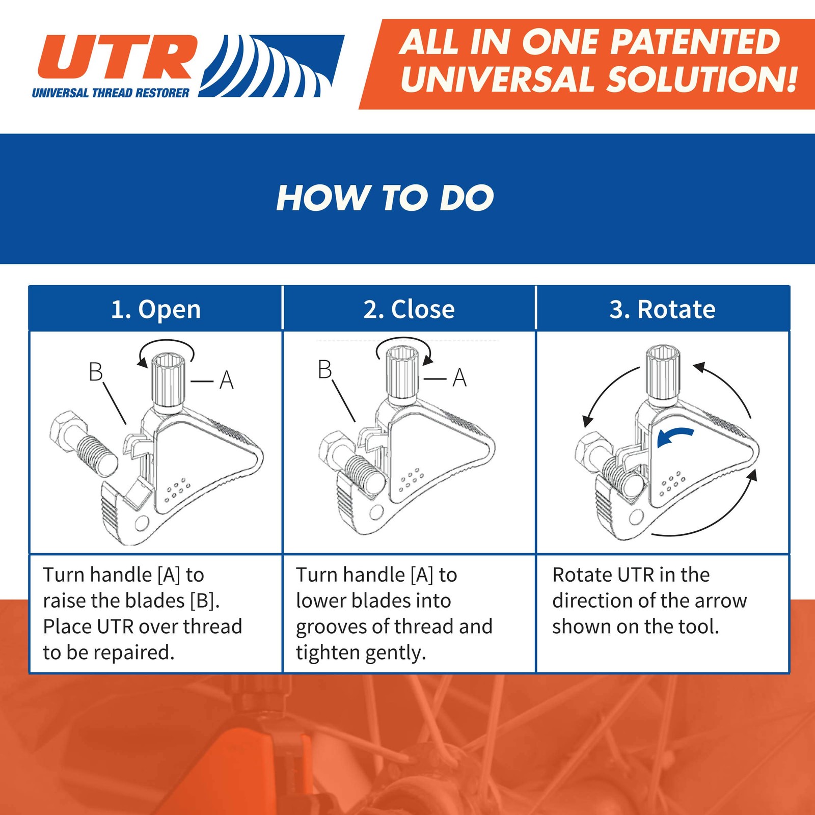 Universal Thread Restorer External Repair Tool Maintenance Re-Threading Tool