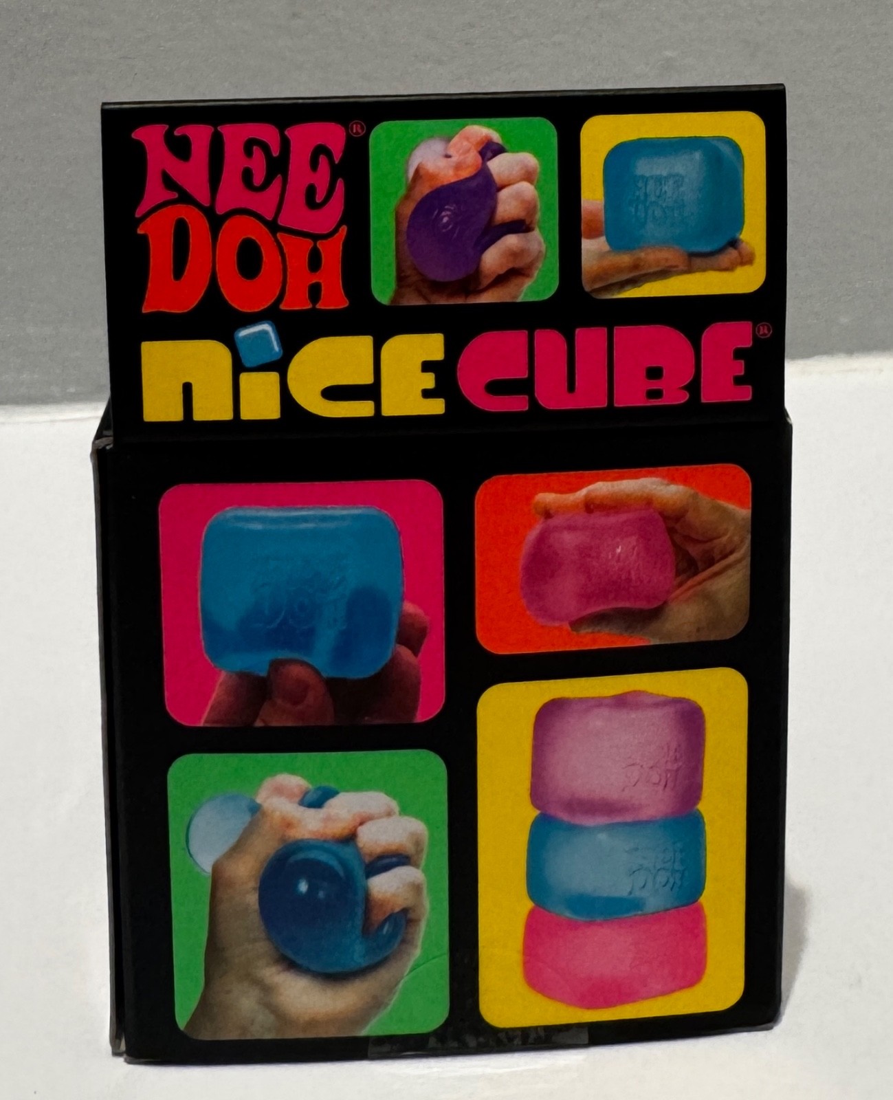 Nee Doh Nice Cube - Super Solid Squish! (Blue) - Brand New/Factory Sealed!