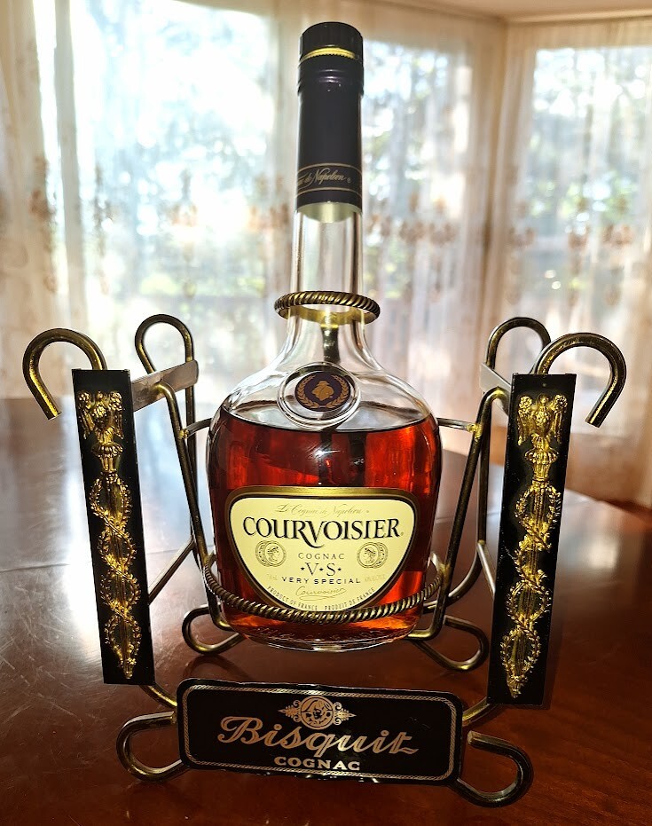 Bottle Holder Cradle Pouring Stand for French Napoleon Biscuit Cognac Barware