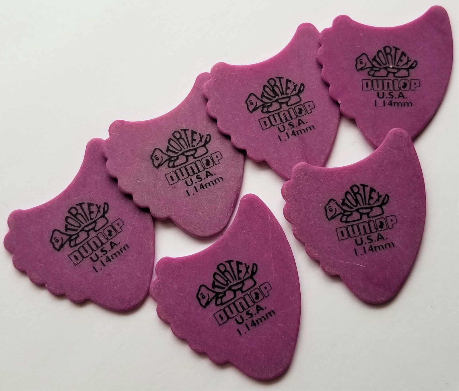 Dunlop 414R1.14 Tortex Fins .1.14mm Purple 6 Picks