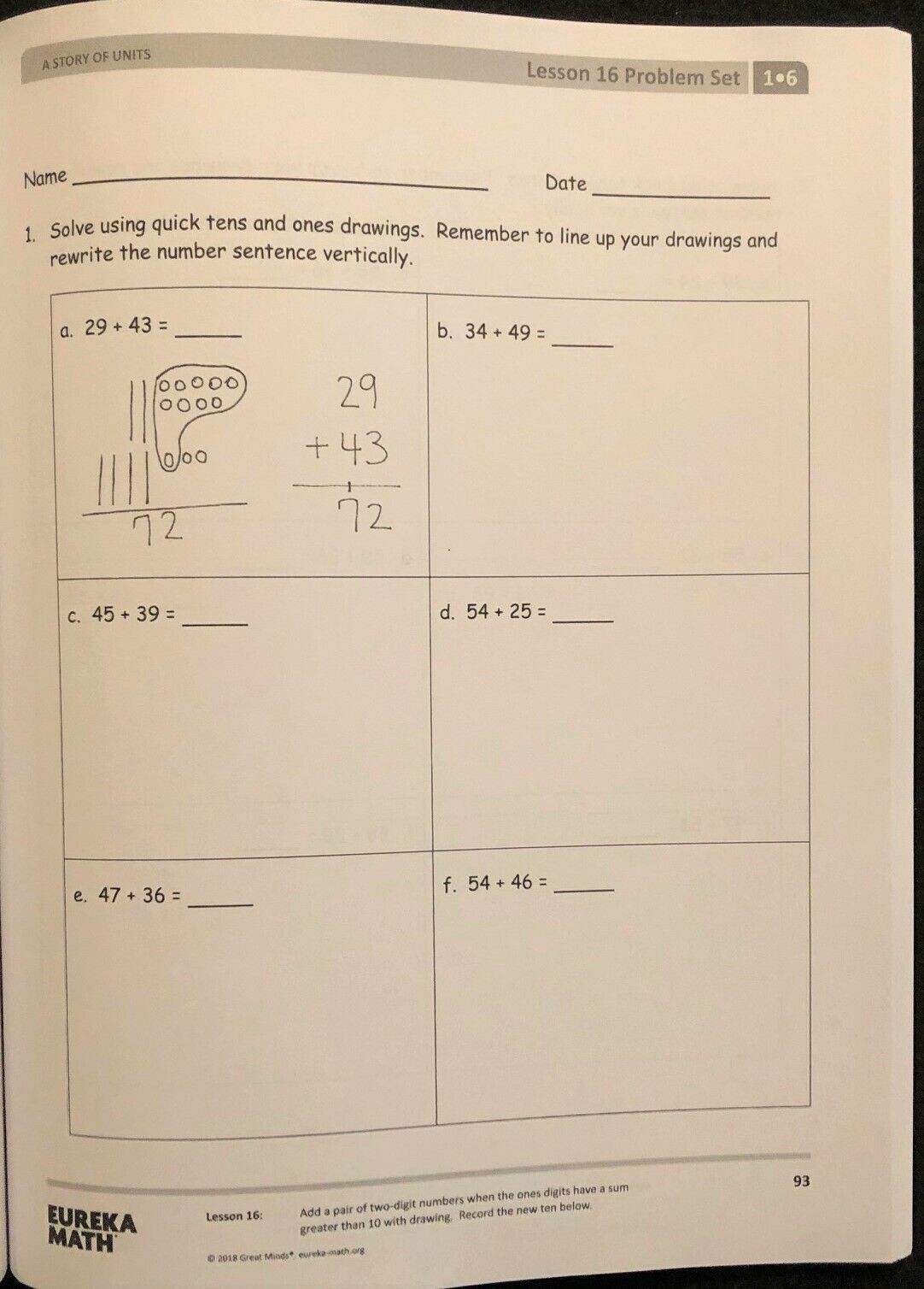 1st Grade - EUREKA MATH - MODULE 6 (Student Workbook) (2018, Great Minds)