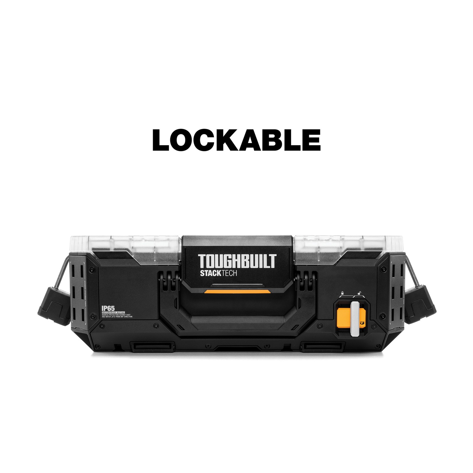 ToughBuilt Heavy Duty Storage Organizer Portable Tool Box Case, StackTech, Black