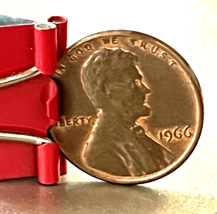 ERROR 1966 PENNY - ANNEALING??? UNIQUE FIND! GORGEOUS!!! CIRC.