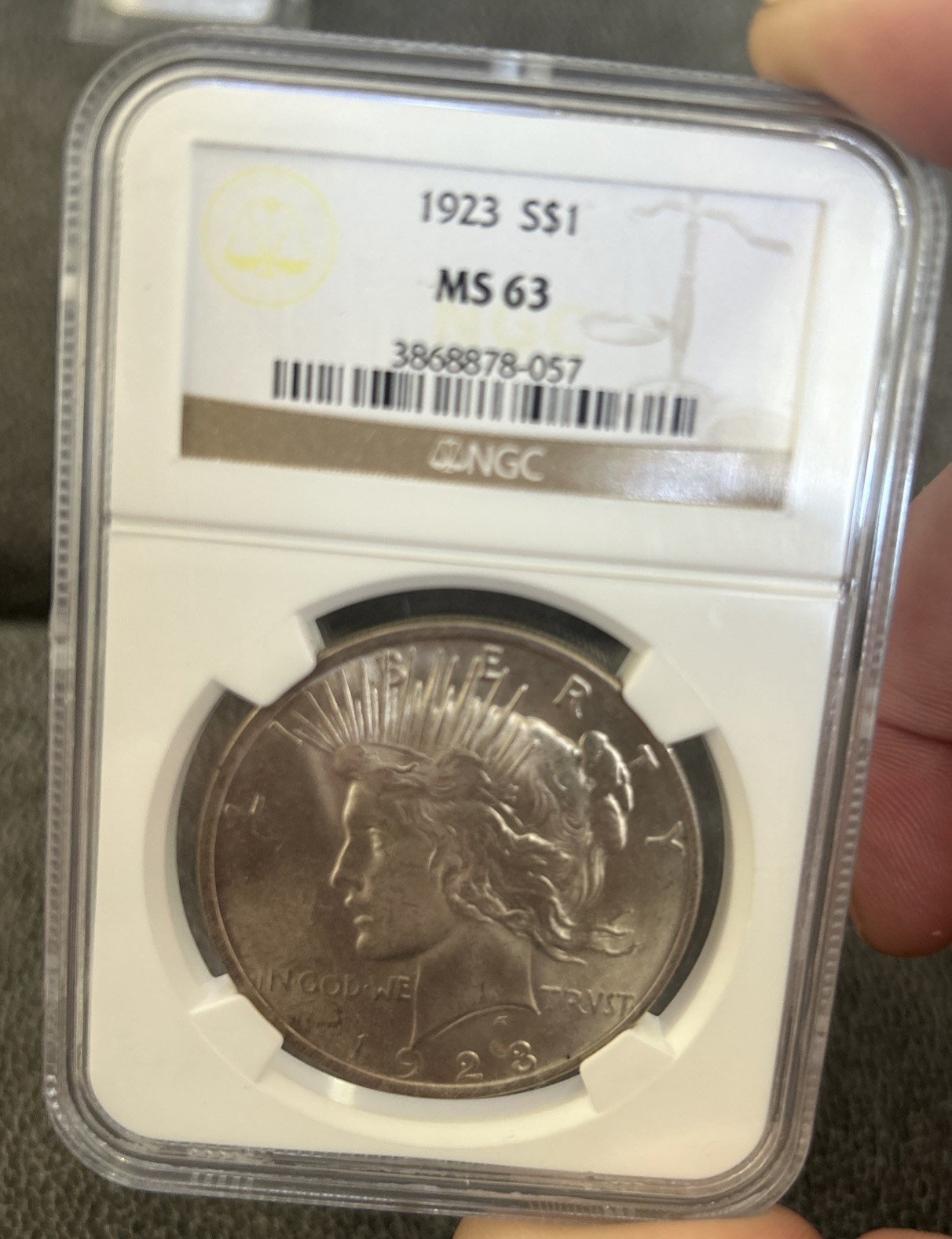 1923 Peace Silver Dollar $1 NGC Graded MS63