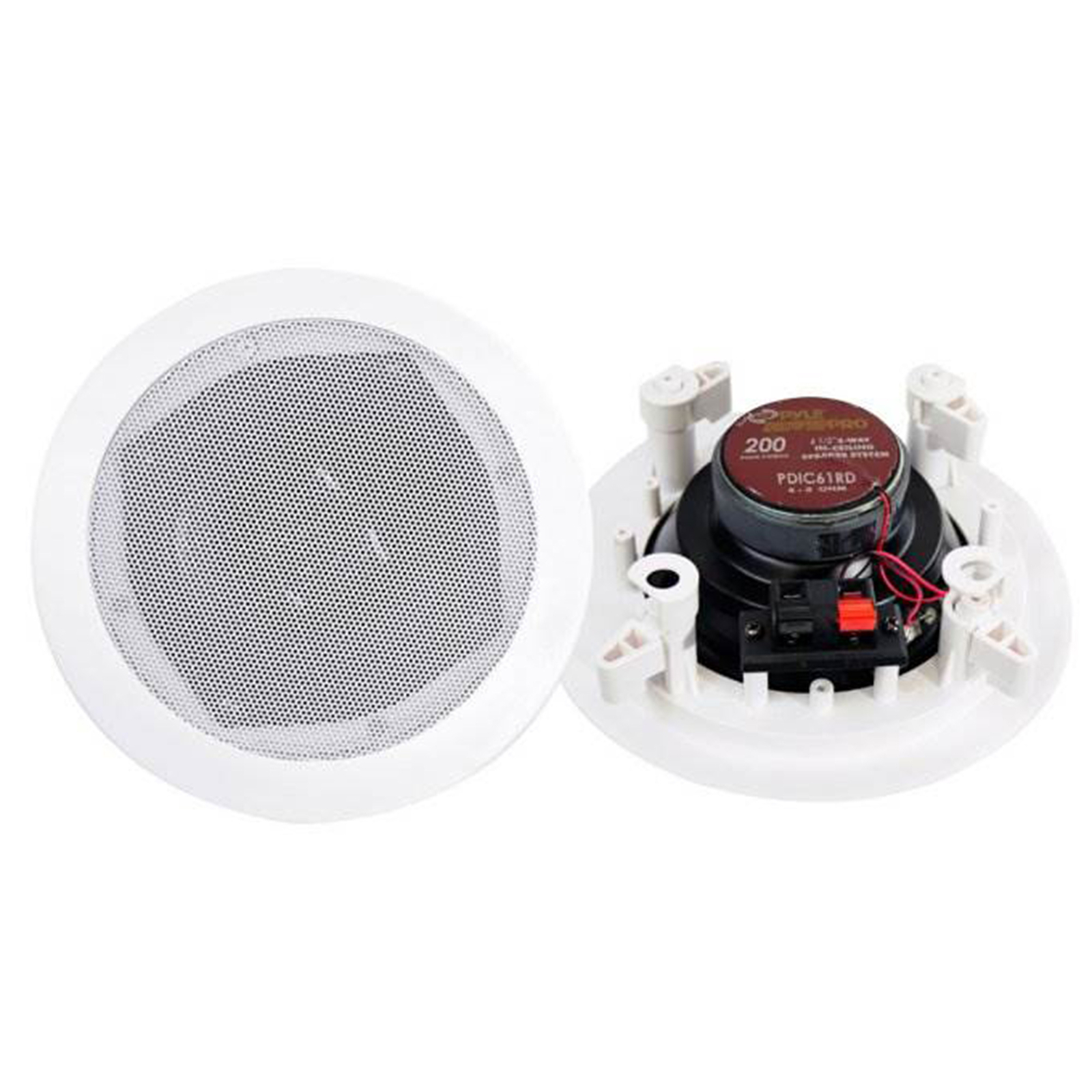 Pyle Home PDIC PRO Max Series 6.5'' Round Flush Mount Ceiling Speakers, 8 Pack