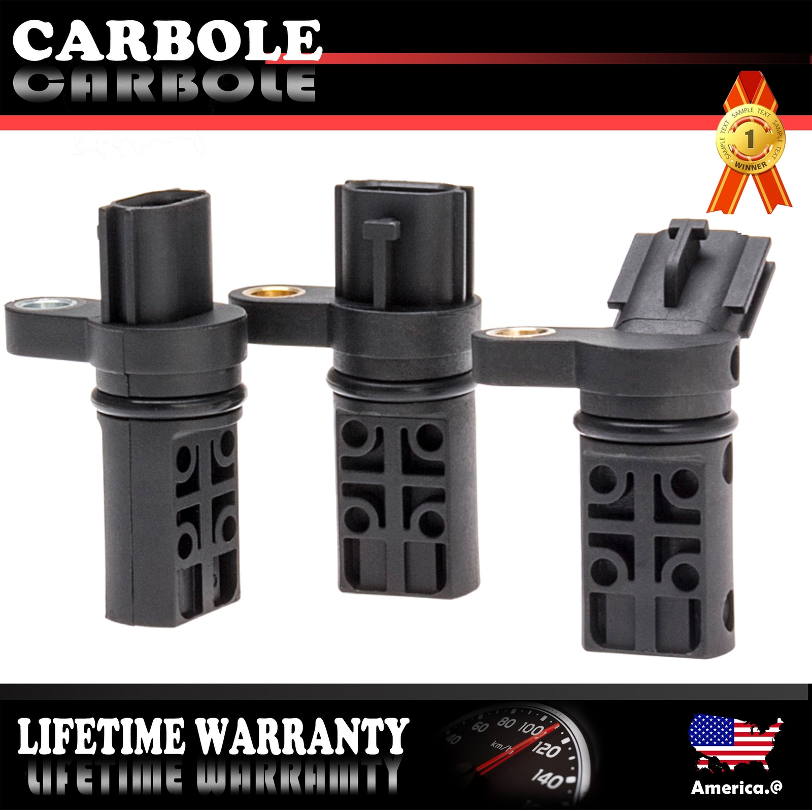 Set of 2 Pcs Camshaft and 1 Crankshaft Position Sensor for Nissan Maxima Murano
