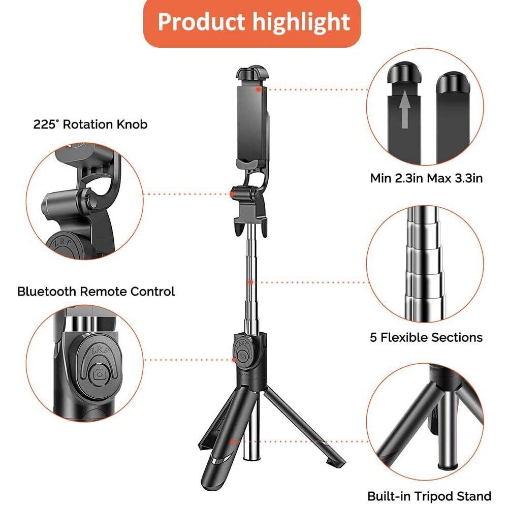 Compatible with iPhone/Android Selfie Stick Tripod for iPhone with Remote US