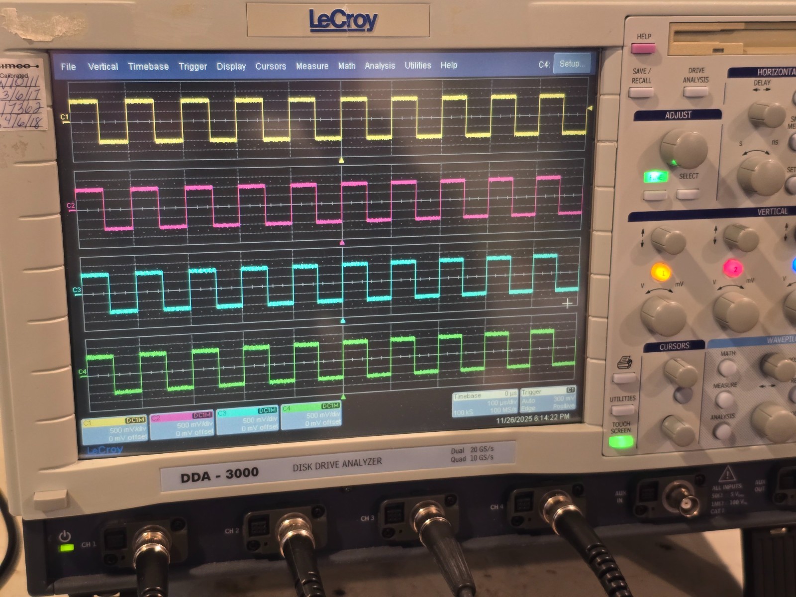 LeCroy DDA-3000 3 Ghz Disk Drive Analyzer Opt XL, GPIB1 - READ, AS-IS