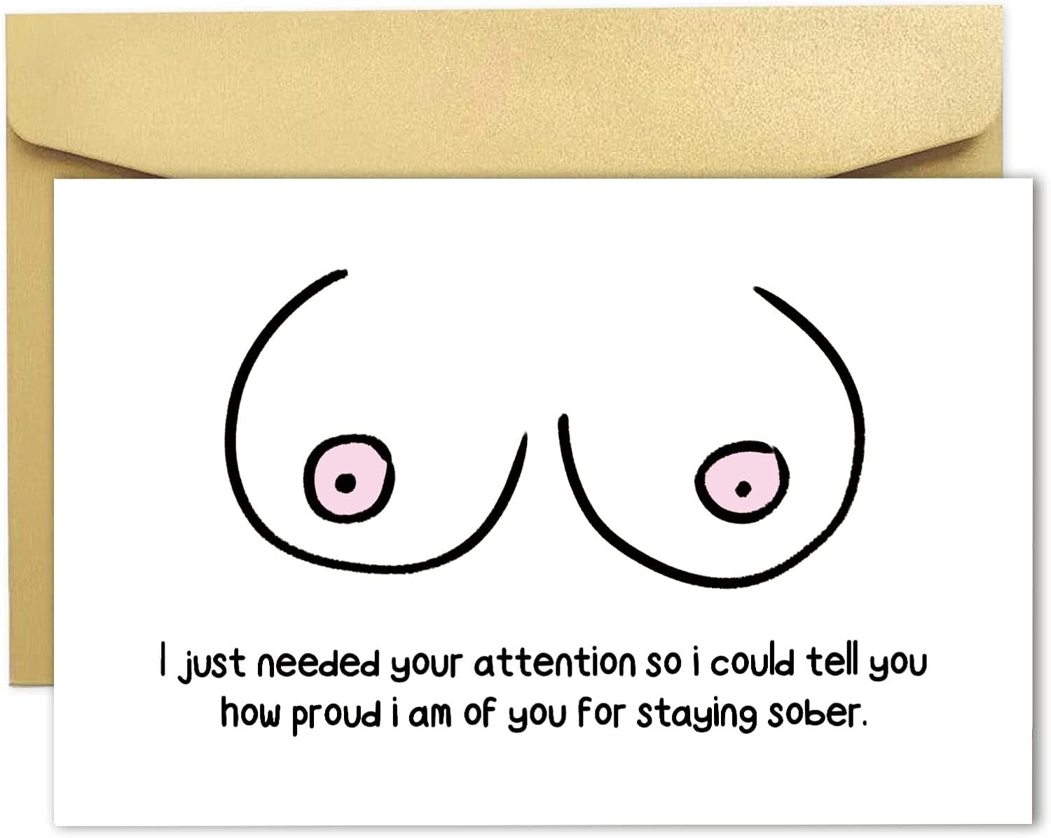 Funny Sobriety Card, Sobriety Gift for Men Women, Sober Card for Sober Loved One