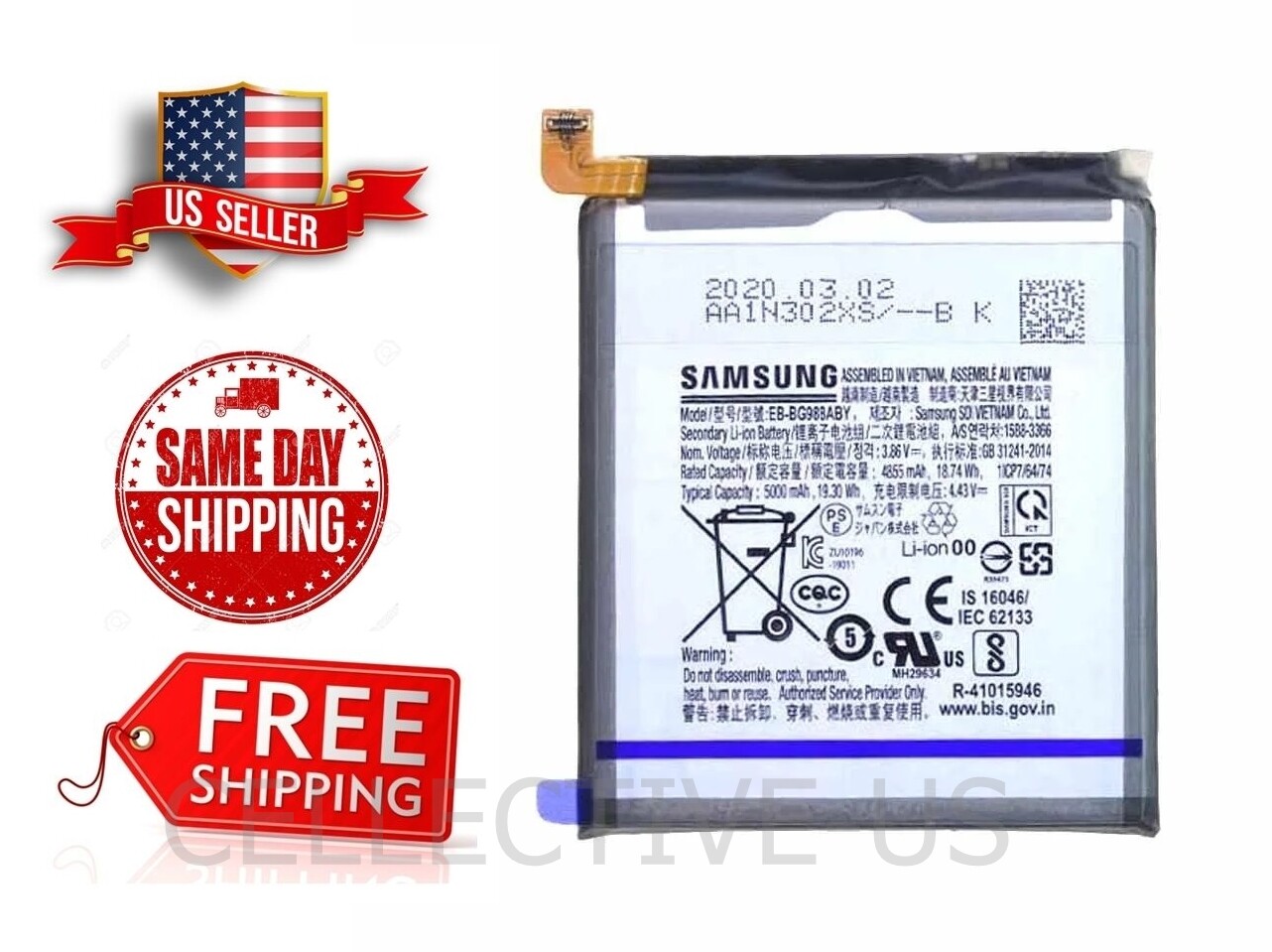 New OEM Samsung Galaxy S20 ULTRA Battery EB-BG988ABY Genuine Replacement G988
