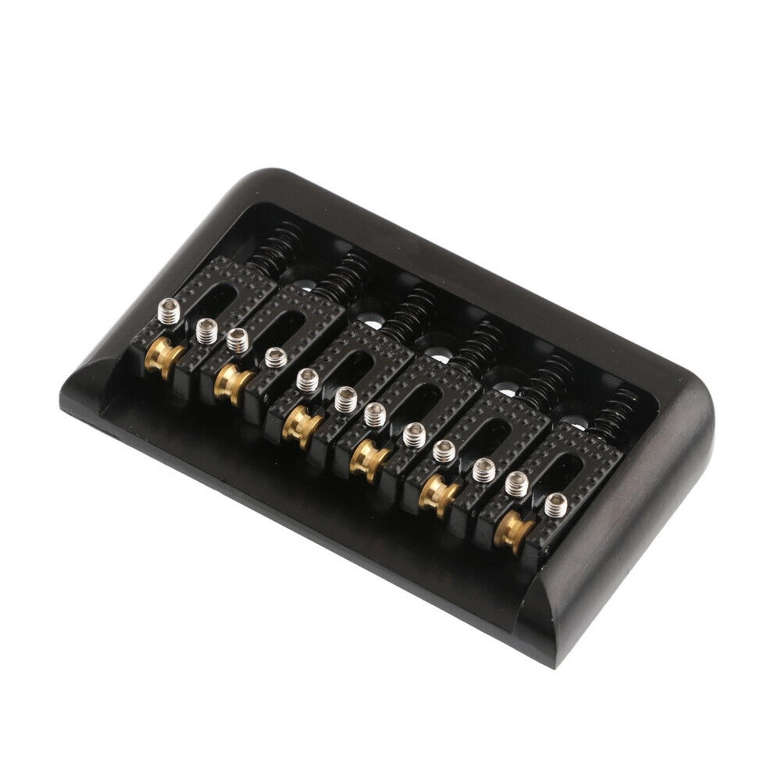 6 String Roller Saddle Hardtail Bridge Durable For Electric Guitar Replacement B