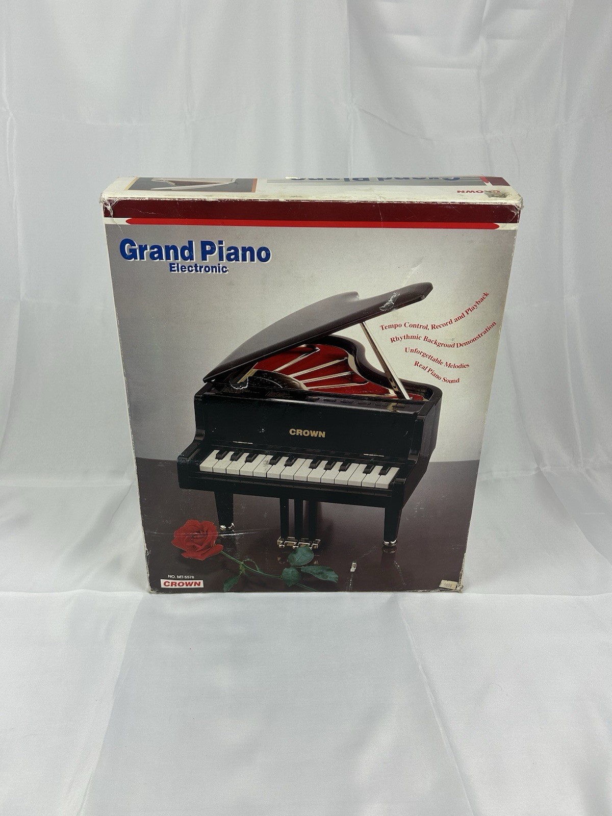Grand Crown Electronic Piano 15"x9" Battery Operated MT-5570-BLACK "NOS”