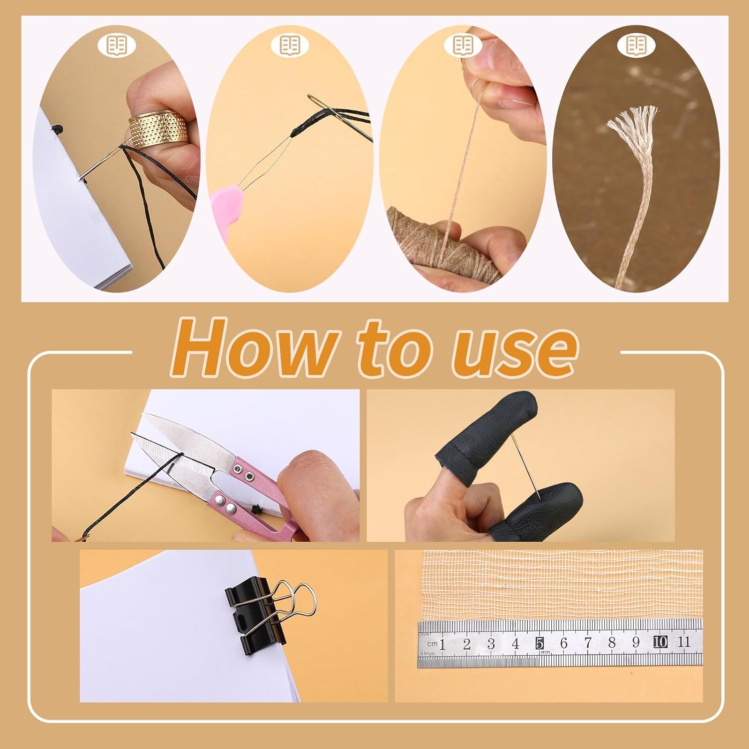 33 Pcs Book Binding Kits 4 Pcs Bone Folder Paper Creaser Paper Folding Tool Book