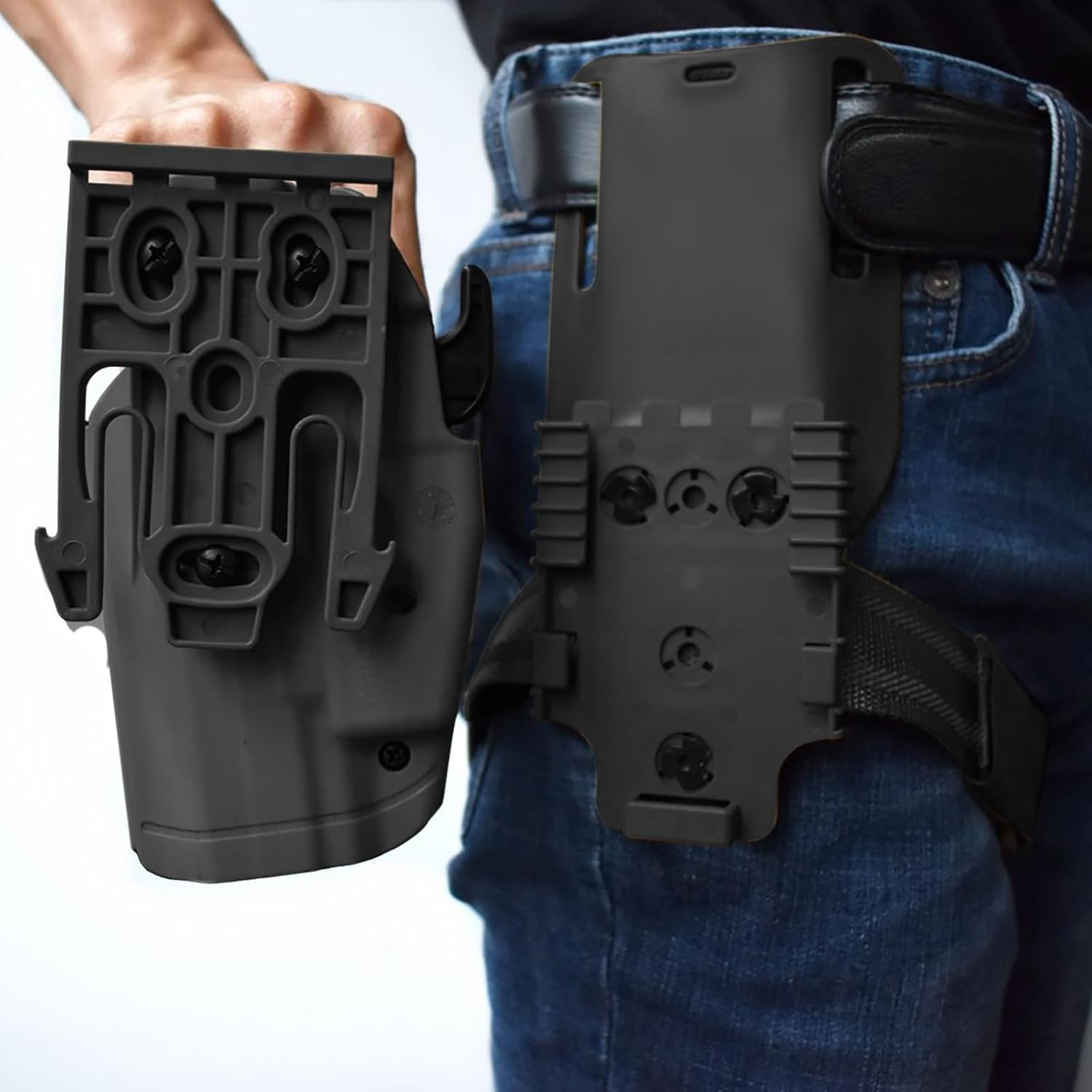 QLS Quick Locking System Kit with Fork & Duty Receiver Plate with Thigh Straps,