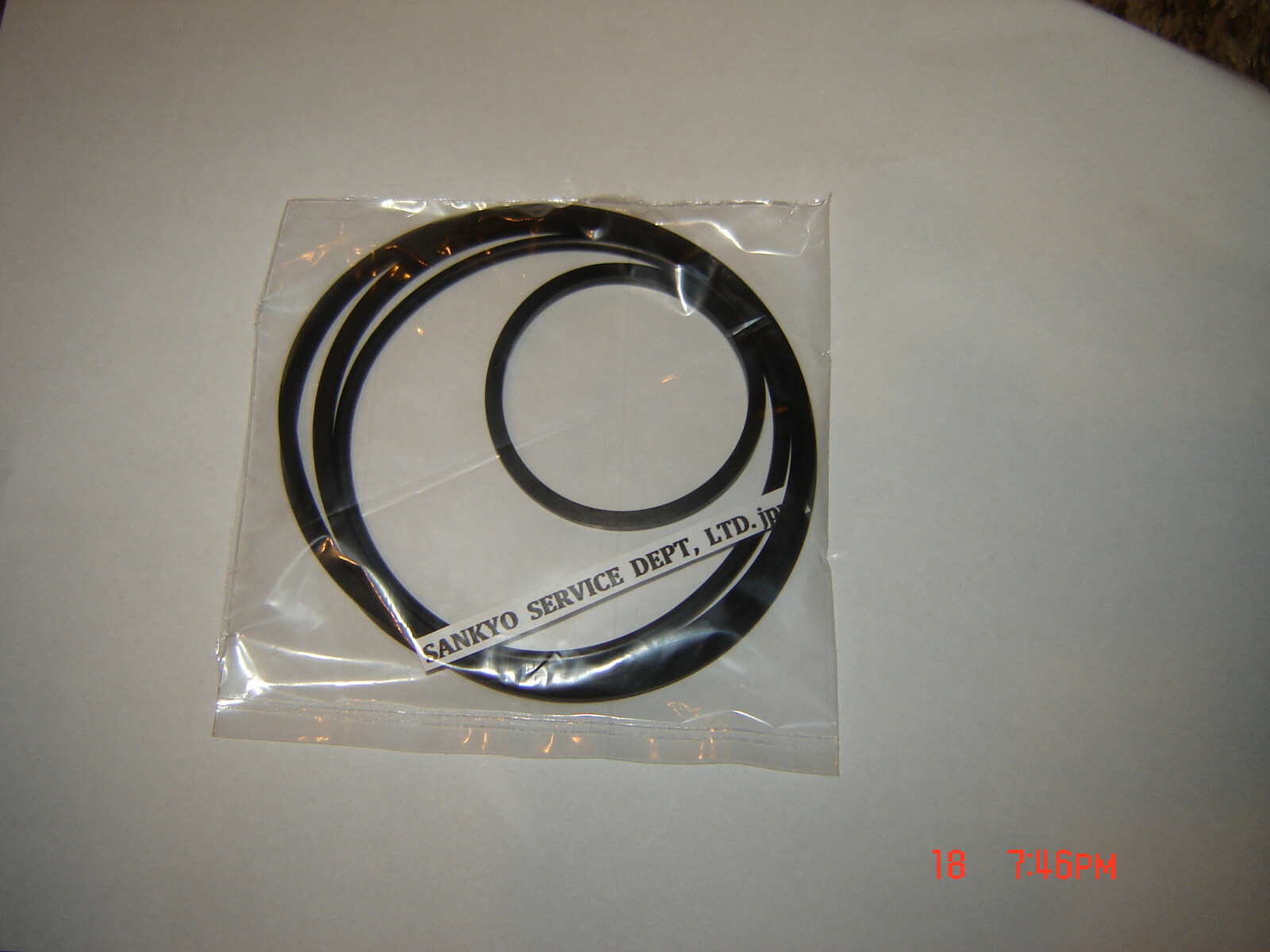 Sankyo SOUND- 600 Super 8  Single 8 Projector Belts, 3 Belt Kit,New Sankyo Belts