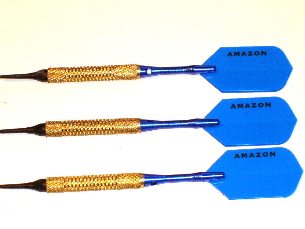 Soft Tip Darts, Used 12 Gram Brass with New Aluminum Shafts and Flights #1914