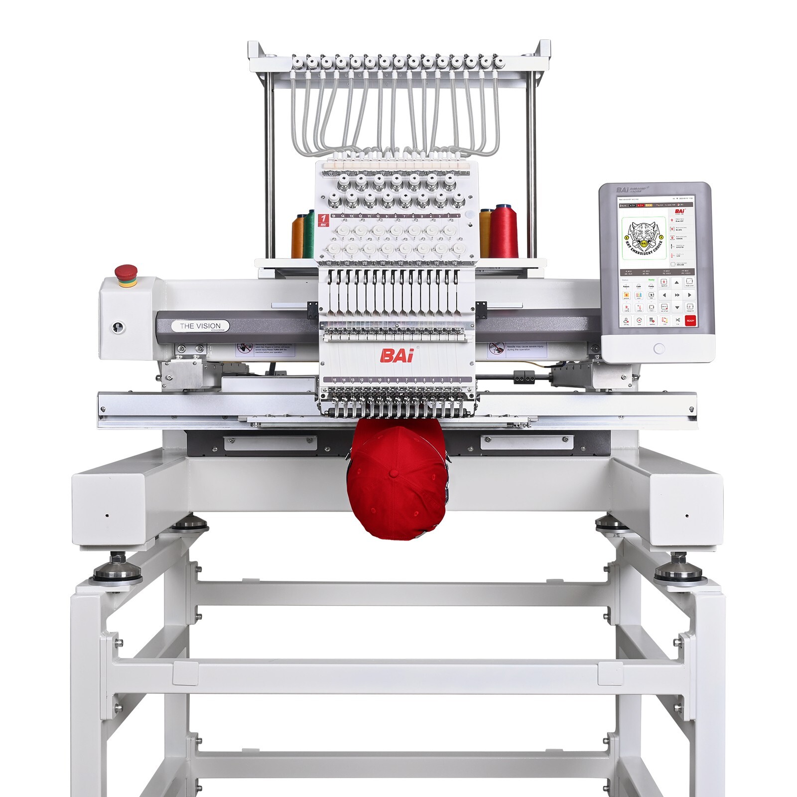 BAi THE VISION Commercial Embroidery Machine 15 Needles hats cap LCD Touch Creen