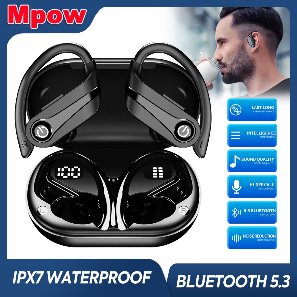 Mpow Wireless Bluetooth Headset TWS Earphones Earbud Stereo Headphone Waterproof