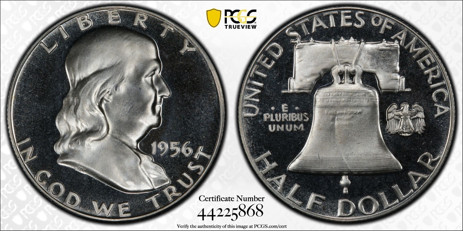 1956 Franklin Silver Half Dollar Proof - PCGS PR67 DCAM - Type 2 - H8