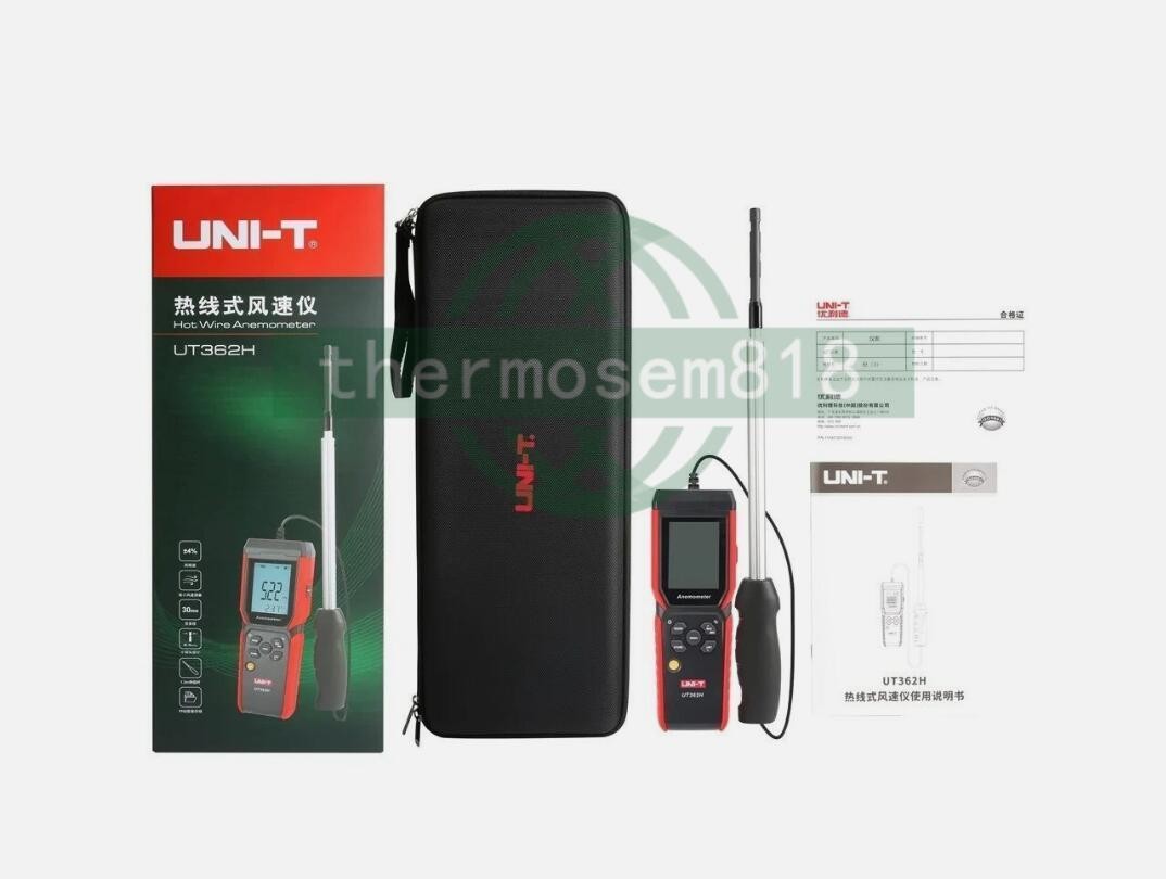 UNI-T UT362H Hot Wire Anemometer Sensor Wind Velocity/Volume/Temperature Tester