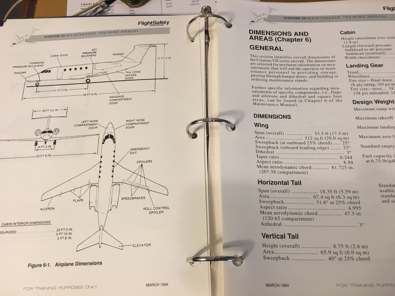 Citation VII Maintenance Training Manuals, a 2 vol. set