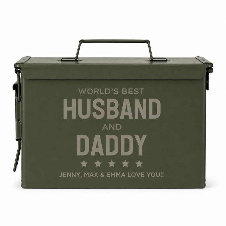 Friend, Husband, Daddy Personalized Ammo Box, Groomsmen Gifts, Gifts for Men