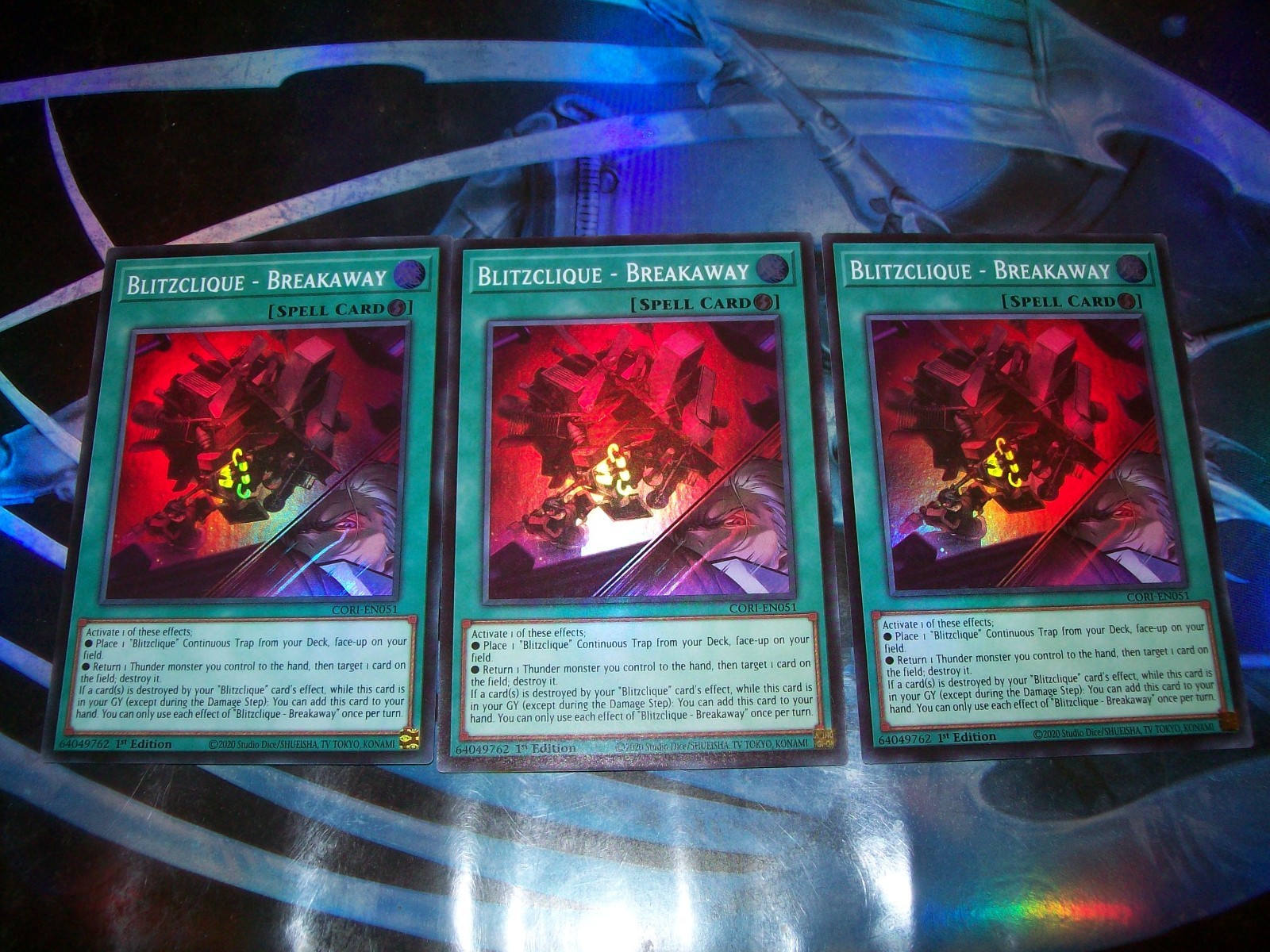 3x Blitzclique - Breakaway 1st Edition Super Rare CORI-EN051 Yu-Gi-Oh!
