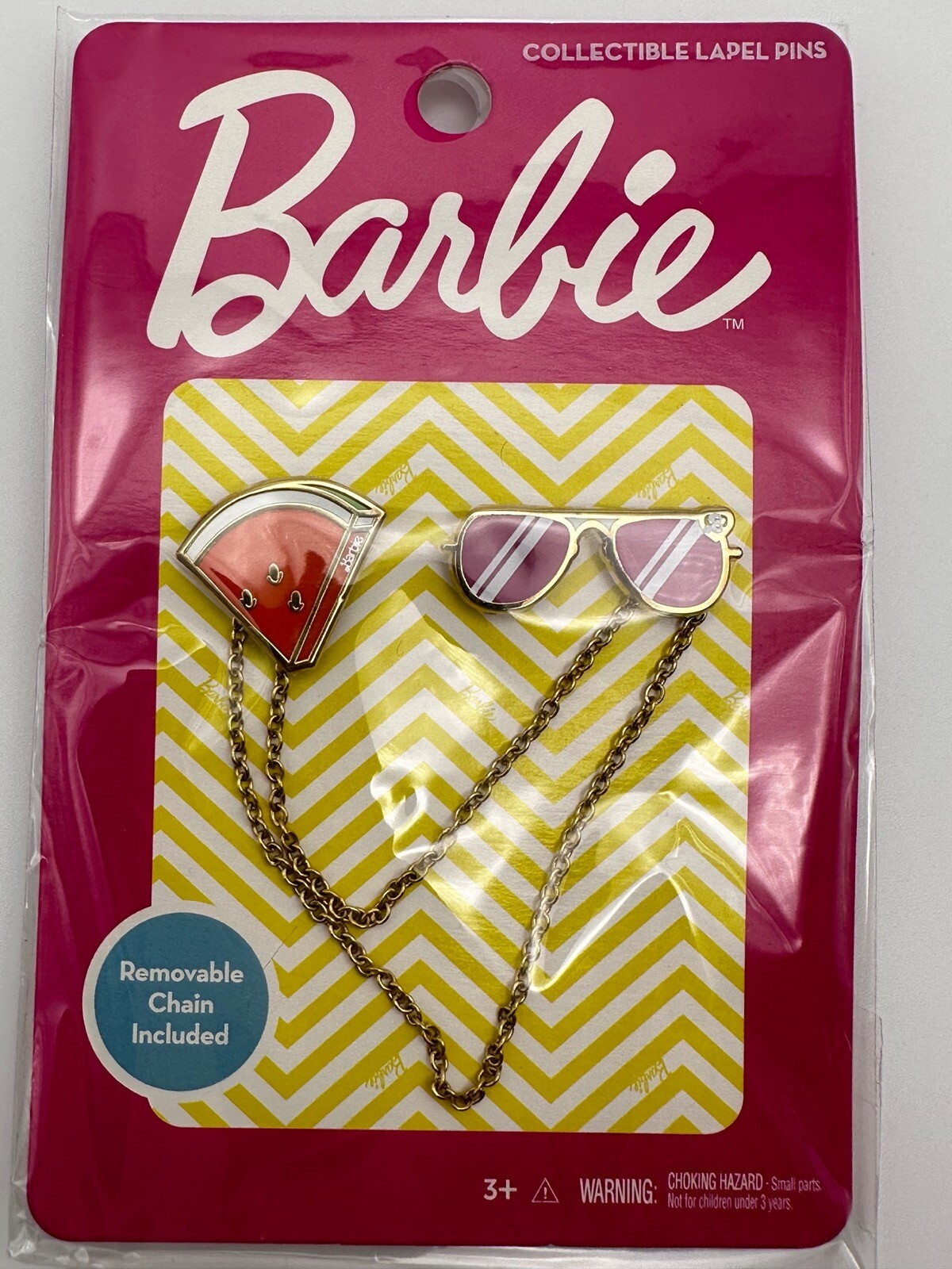 SDCC 2023 EXCLUSIVE Barbie Watermelon & Sun Glasses Enamel Pin Set