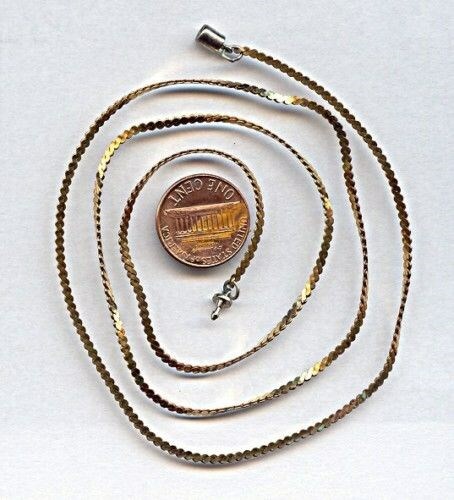 36 PIECES VINTAGE SOLID BRASS 2mm. SERPENTINE 24" CHAIN NECKLACES CH24