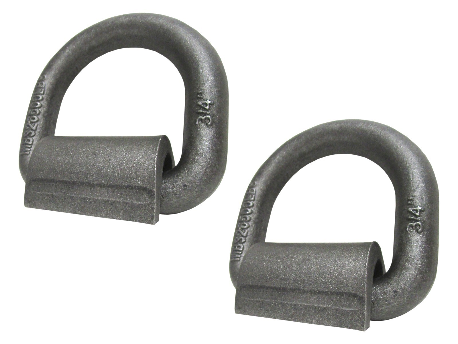 3/4" Weld On Mountain Bracket D Ring for Flatbed Tie Down Trailer Cargo 2 Pack