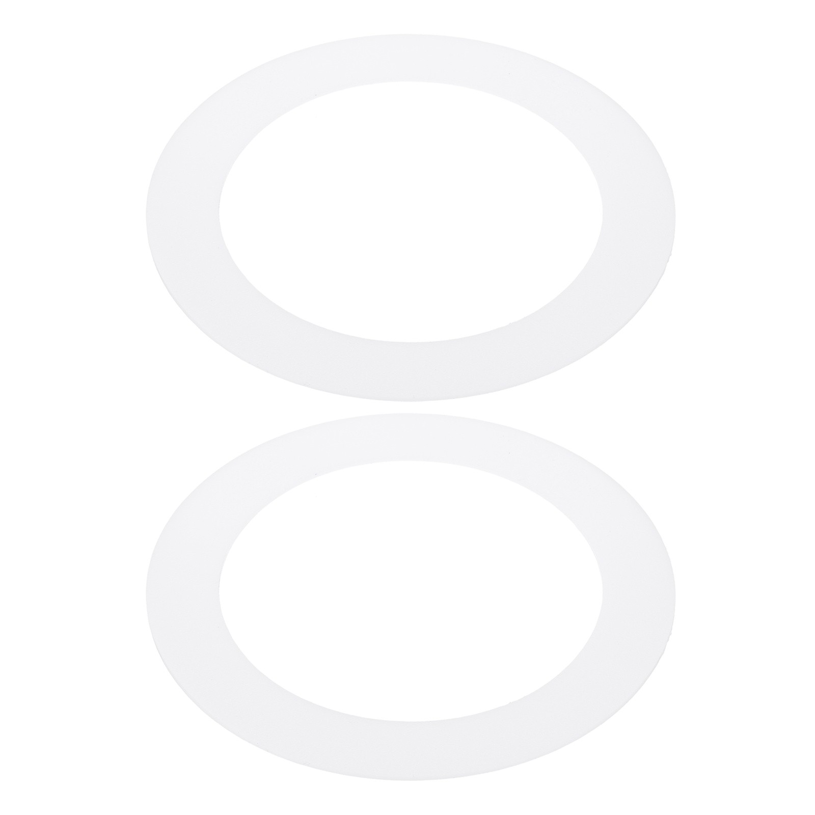 2Pcs 3.6" ID 5" OD Plastic Trim Ring Translucent Matte White Goof Rings