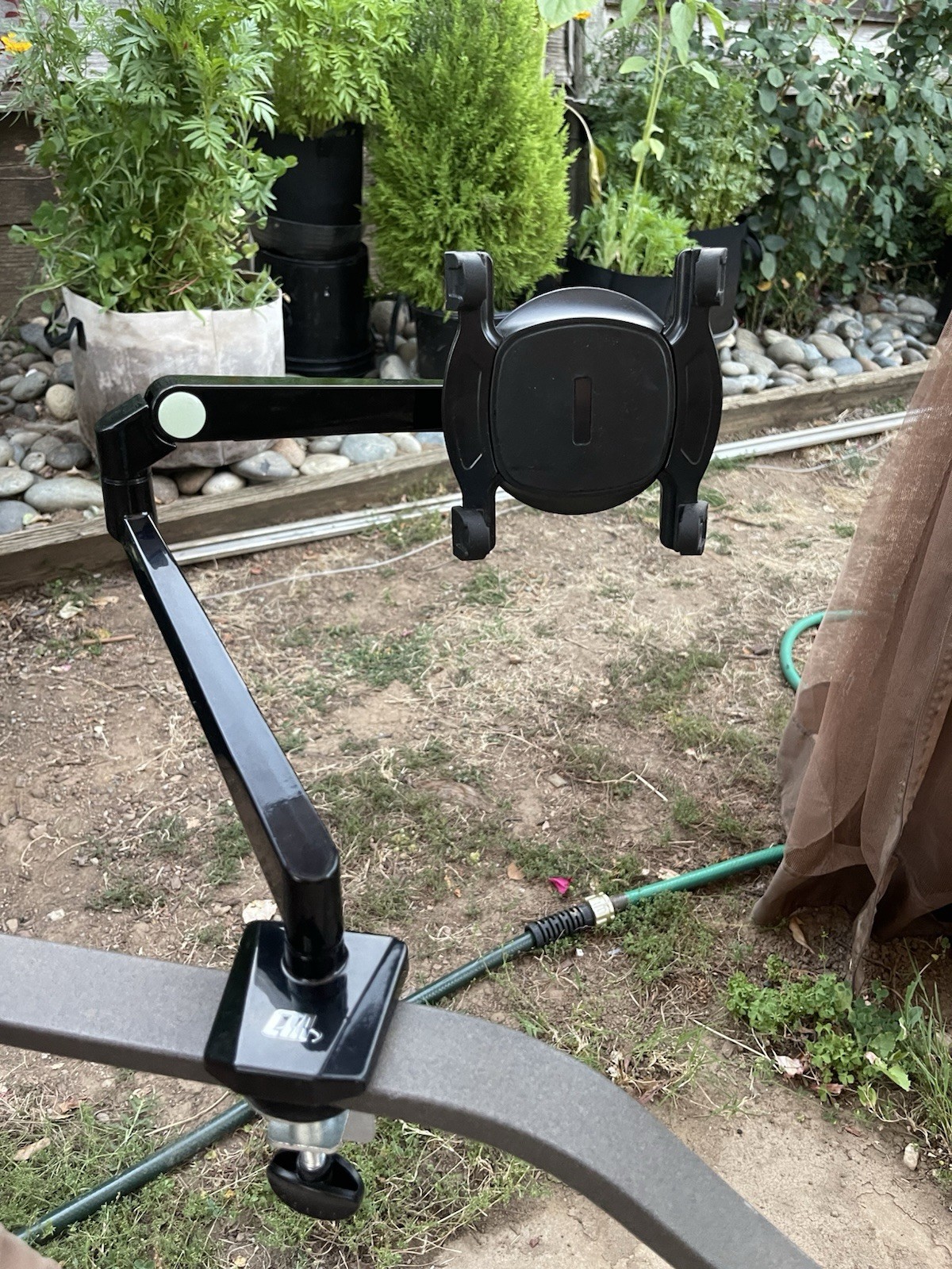 CTA Adjustable Tablet Desk Mount Clamp Holder Stand Universal Black