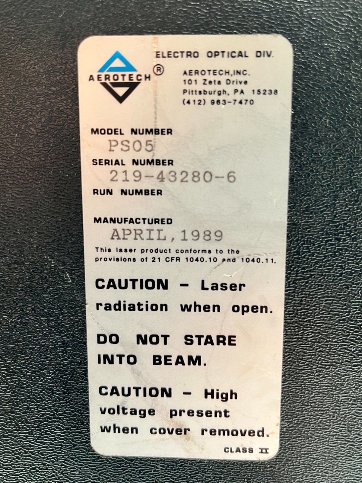 Metricon Laser System