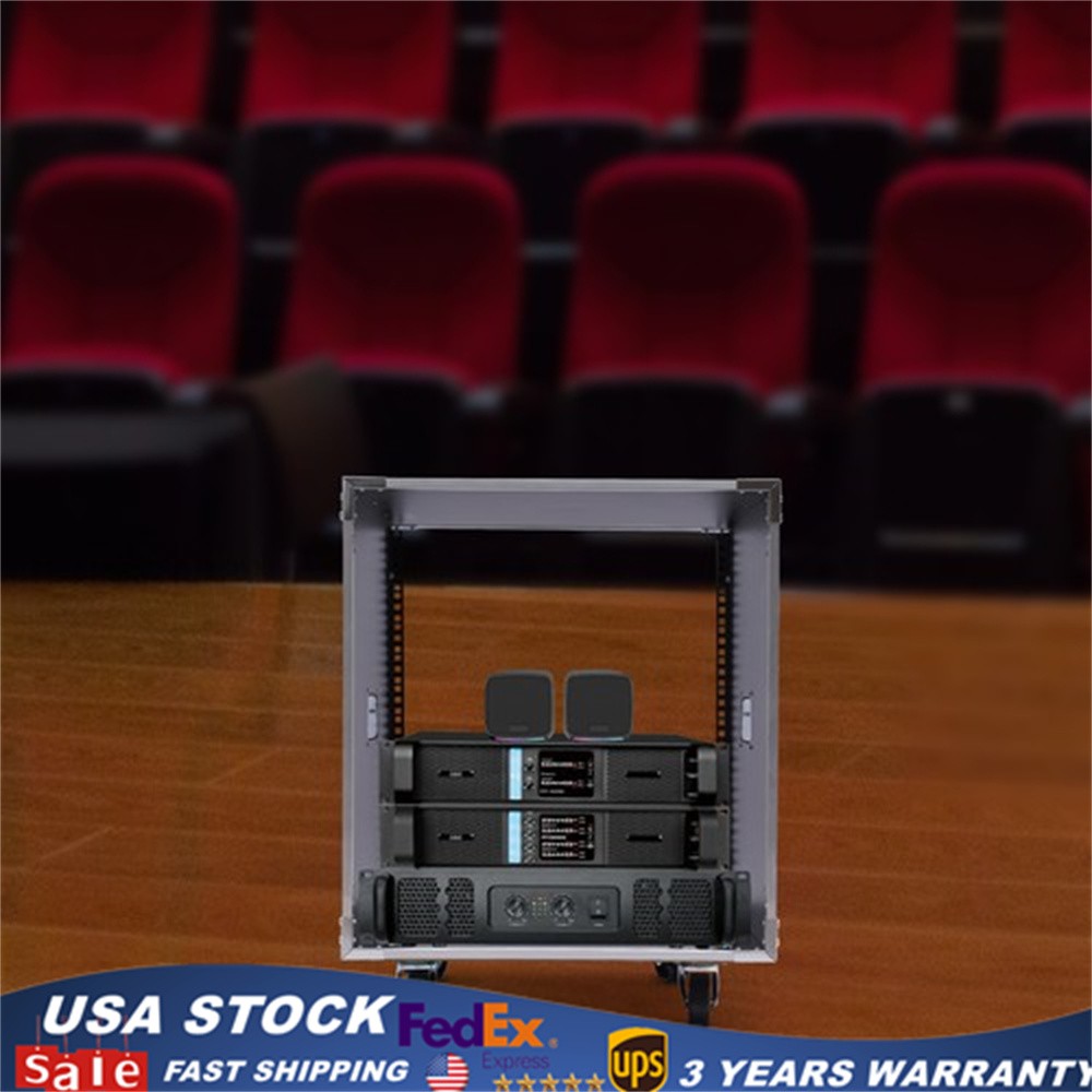 12U Portable Rolling Network Rack Swivel Caster Wheels Audio Equipment Rack .