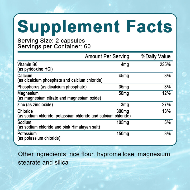 Electrolyte Capsules Hydration Pills w/ Magnesium, Sodium, Potassium, Chloride