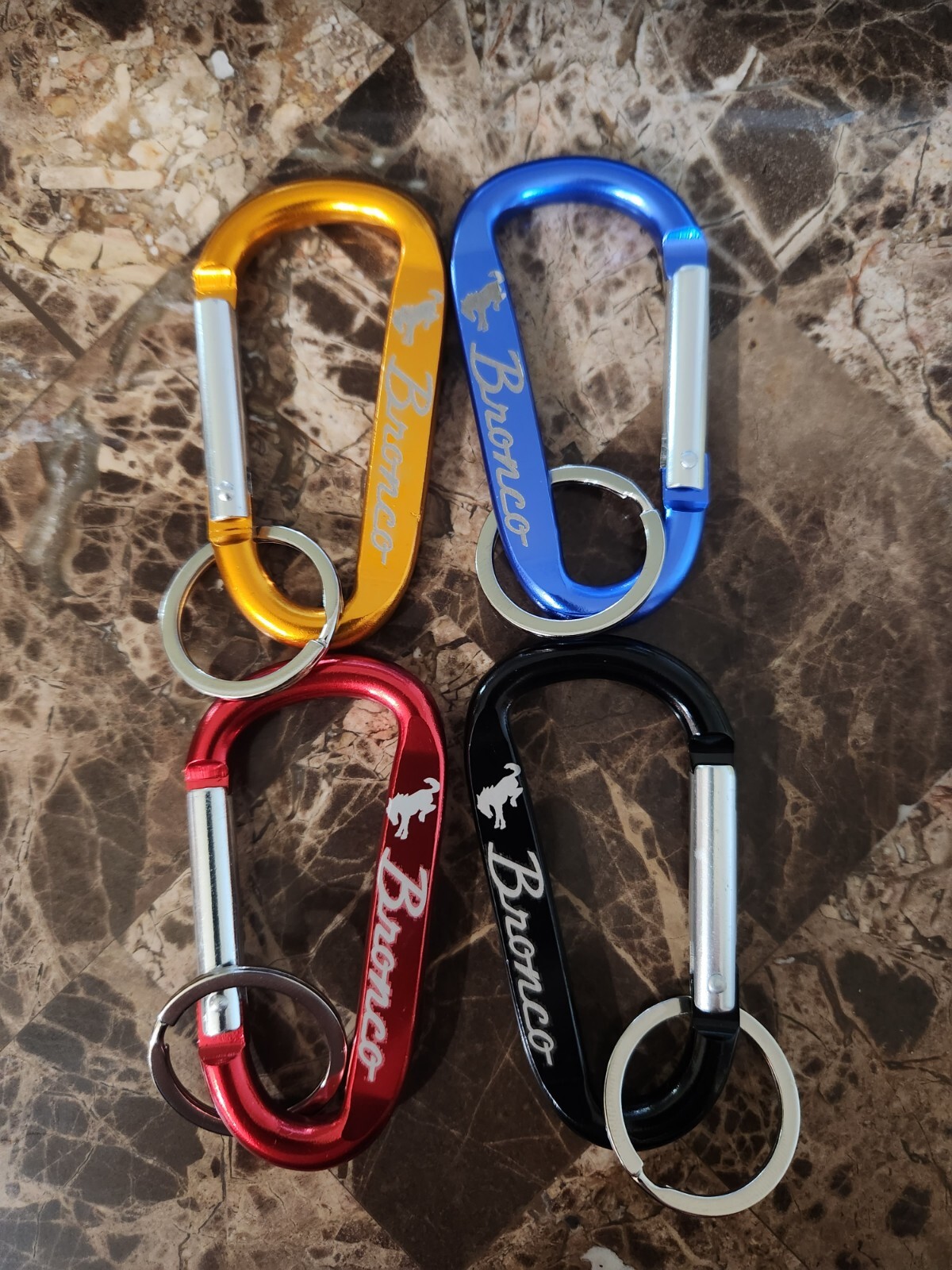 Bronco Carabiner Key Chain ring Ford 3" long, 1pc, choose color