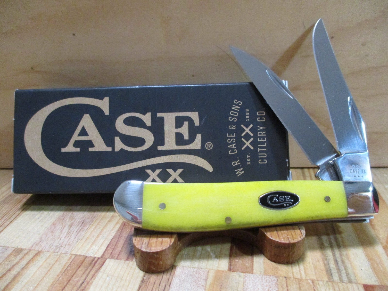 NIB Case Yellow Bone Smooth Mini Trapper 6207W Pocket Knife - 20031