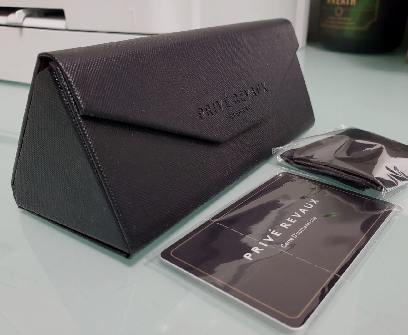 Prive Revaux X MADELAINE COLLABORATION Textured PU LEATHER Sunglasses Case ONLY